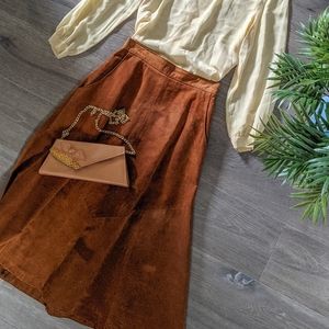 Vintage Suede Skirt